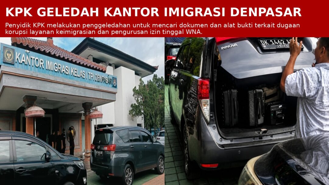 KPK Geledah Kantor Imigrasi Denpasar, Dugaan Korupsi Pengurusan Izin Tinggal WNA Jadi Sorotan
