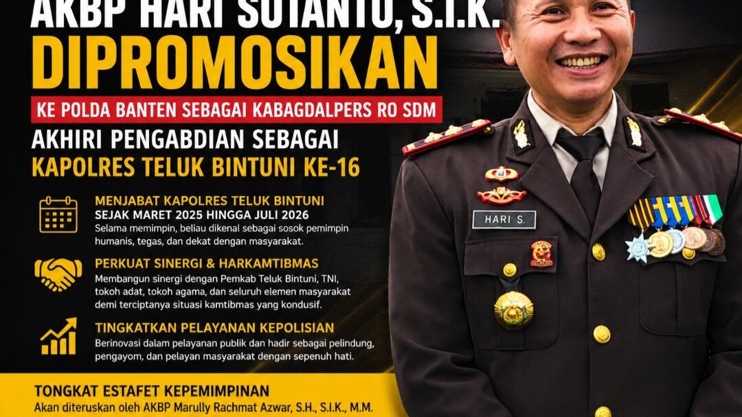 Alumni Akpol 2002 AKBP Hari Sutanto Dipromosikan ke Polda Banten, Akhiri Pengabdian sebagai Kapolres Teluk Bintuni ke-16