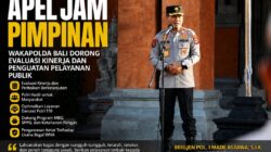 Apel Jam Pimpinan, Wakapolda Bali Tekankan Evaluasi Kinerja, Penguatan Pelayanan Publik dan Profesionalisme Personel