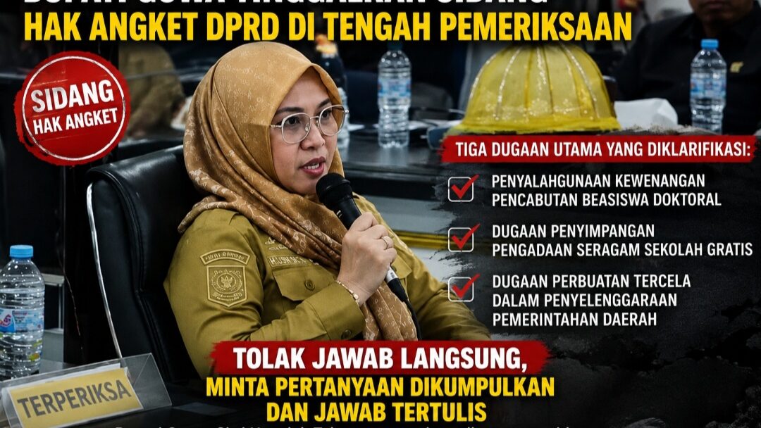 Bupati Gowa Tinggalkan Sidang Hak Angket DPRD di Tengah Pemeriksaan, Polemik Dugaan Penyalahgunaan Wewenang Kian Memanas