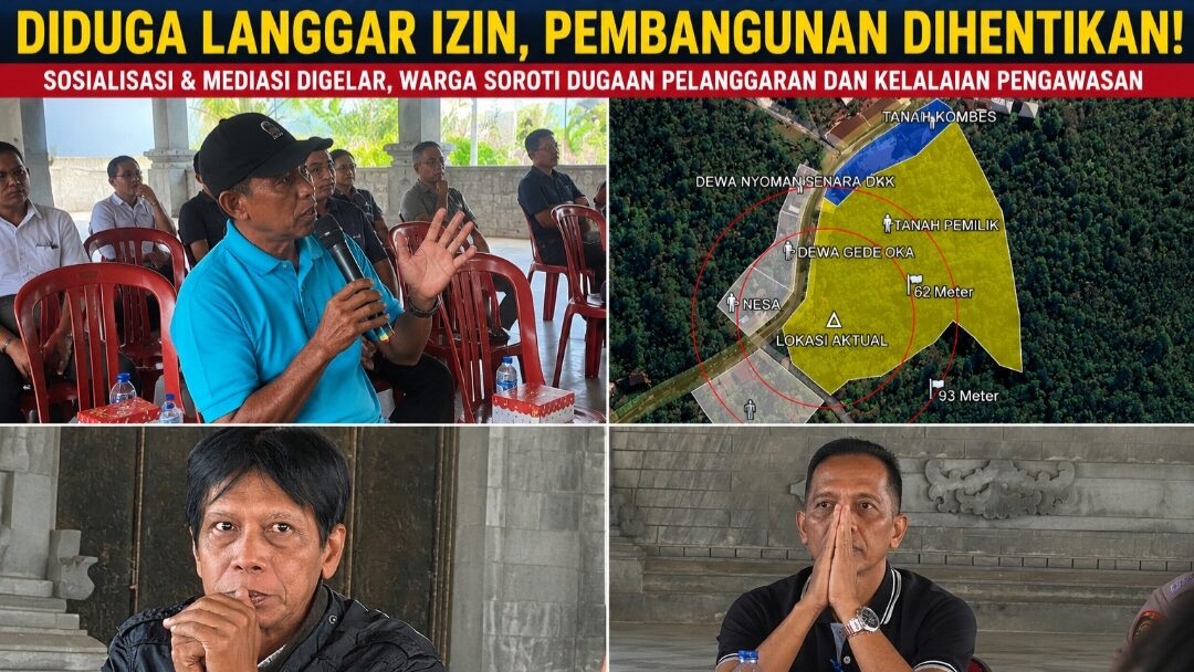 Tower Berdiri Diduga Tanpa PBG, Warga Bongancina Minta Proyek Dibatalkan Total