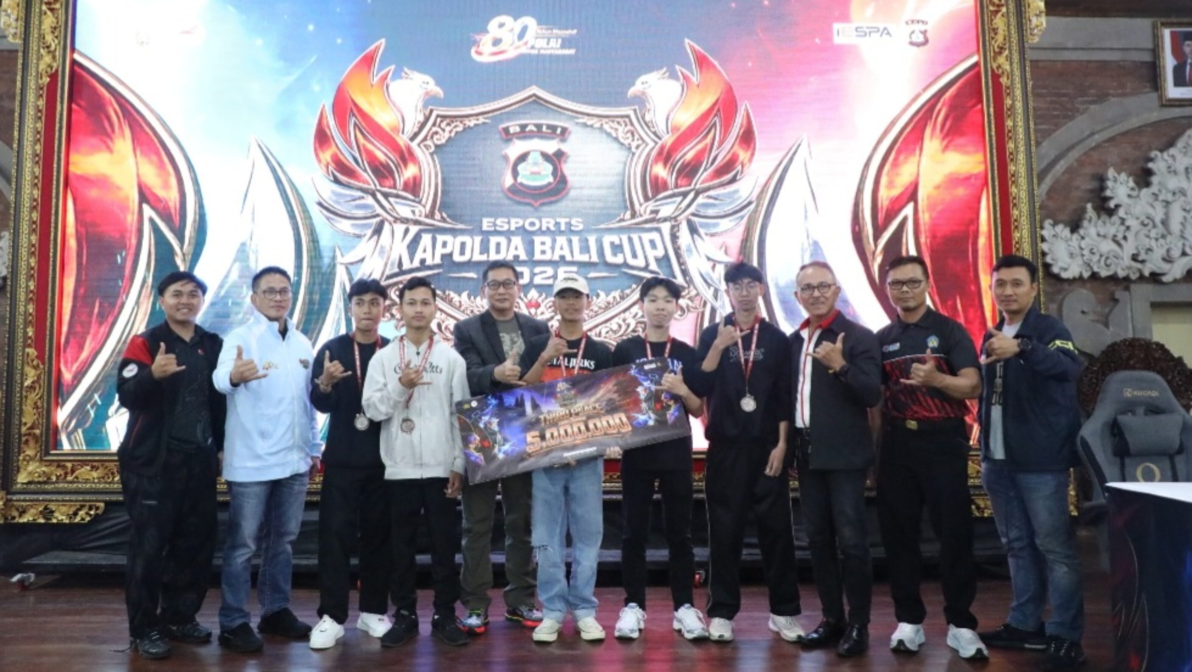 Wakapolda Bali Tutup Kapolda Bali Cup E-Sports 2026, Polresta Denpasar Juara dan Siap Wakili Polda Bali di Kapolri Cup Nasional