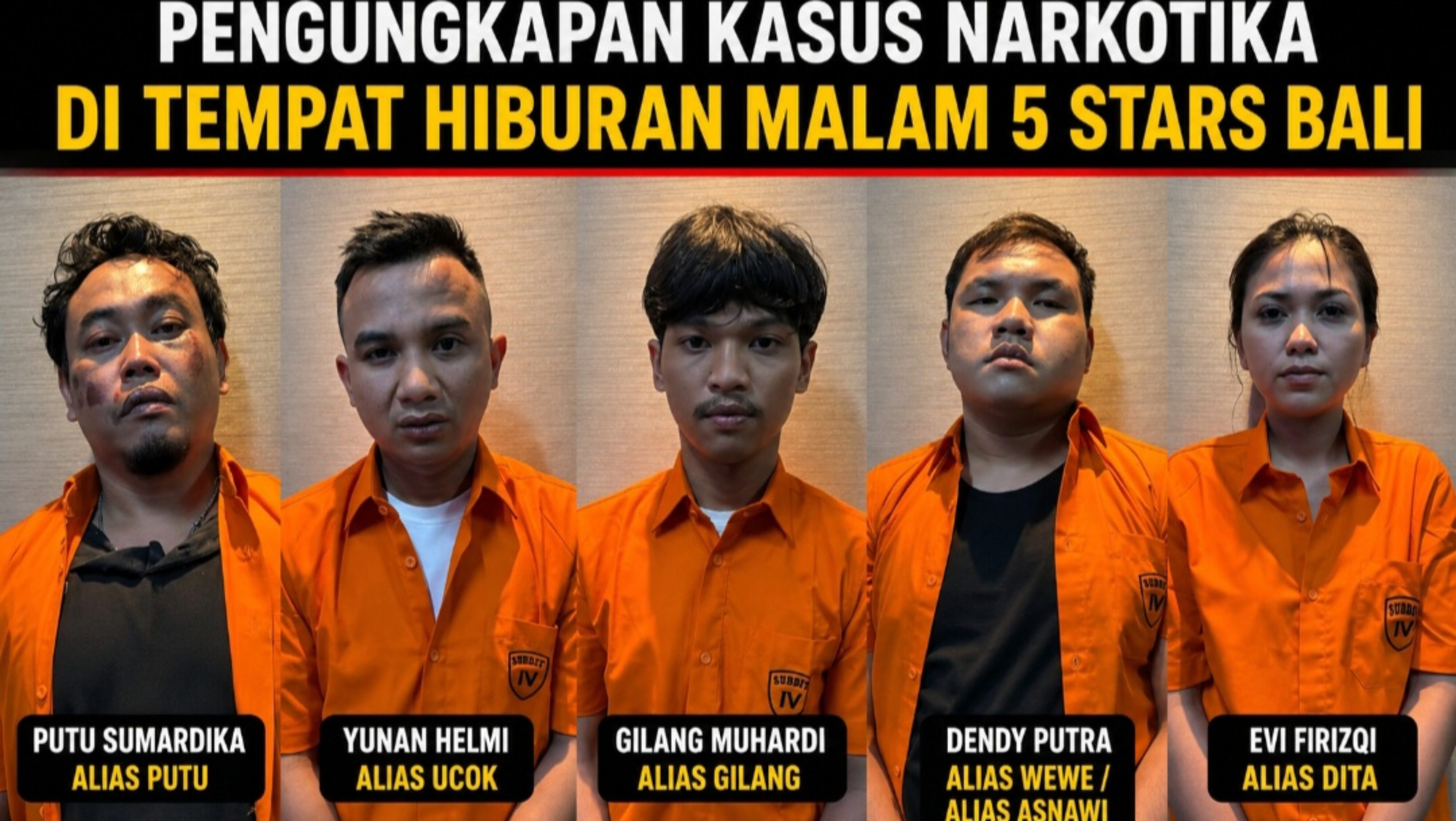 Bareskrim Bongkar Dugaan Jaringan Narkotika di 5 STARS Bali, 5 Tersangka Diamankan dan 2 Orang Diburu