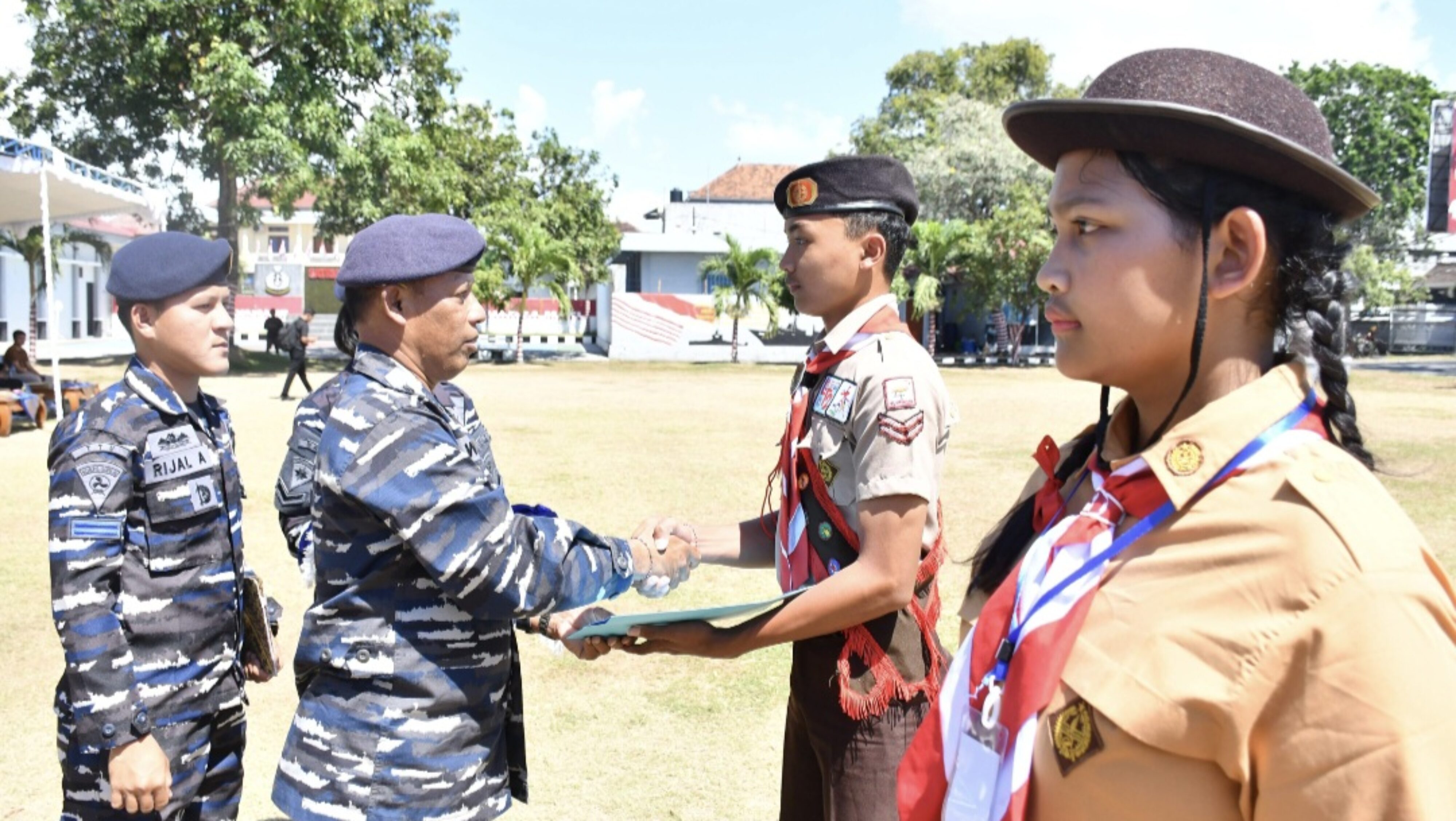 Lanal Denpasar Tanamkan Jiwa Nasionalisme, Pelatihan Bela Negara SMP Se-Kota Denpasar Resmi Ditutup