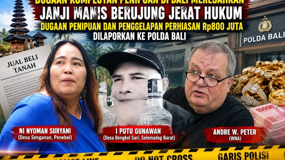 Dugaan Komplotan Penipuan di Bali Meresahkan, Modus Tanah hingga Perhiasan Rp800 Juta Disorot